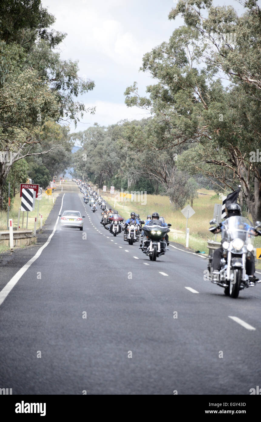 HarleyDavidson Australian National Rally 'Thunder Run' from Tamworth to Quirindi Sunday 1st HarleyDavidson Australian National Rally 'Thunder Run' from Tamworth to Quirindi Sunday 1st
