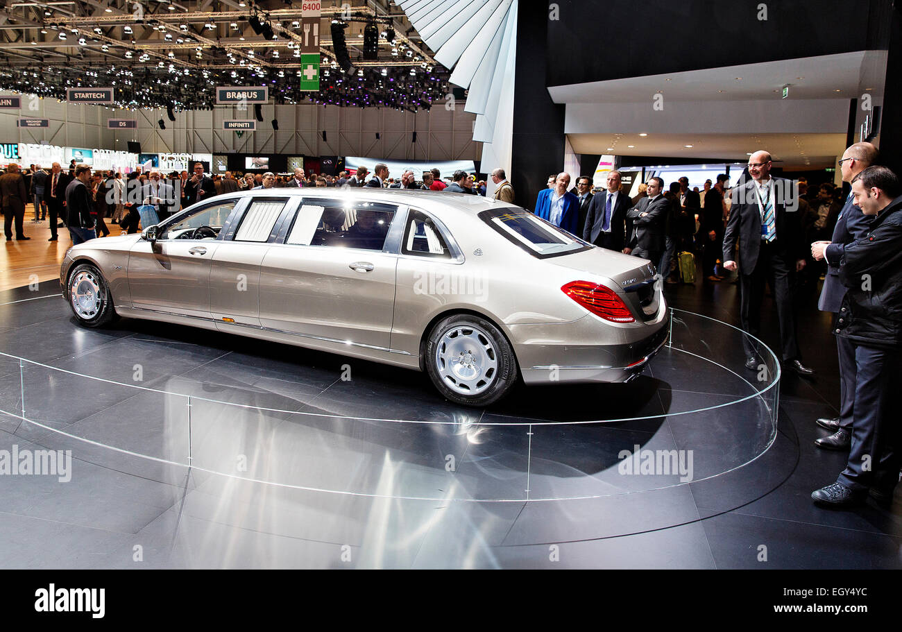 International Geneva motorshow Mercedes-Maybach Pullman S600 Stock Photo -  Alamy