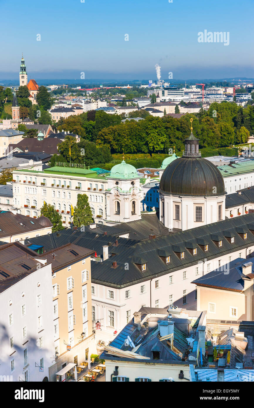 Austria, Salzburg State, Salzburg, View over Neustadt, Trinity Church
