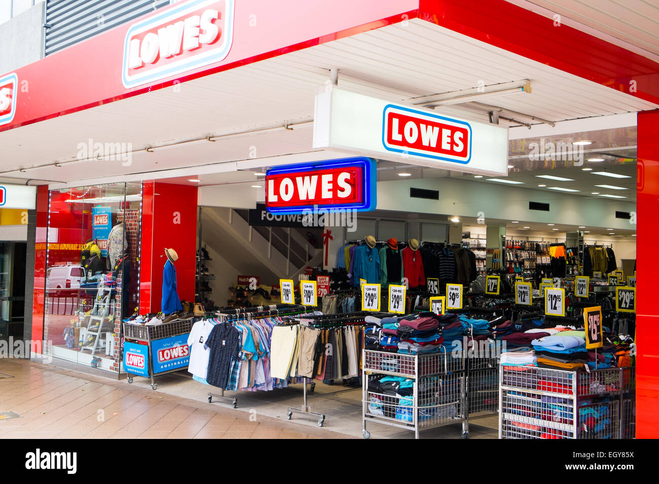 Lowes clothing store in victoria avenue,chatswood,sydney,australia Stock Photo
