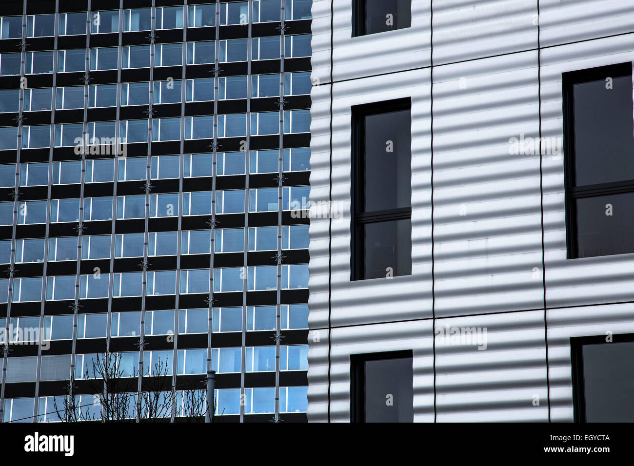 Switzerland, Basel, University, glass facade Stock Photo Alamy