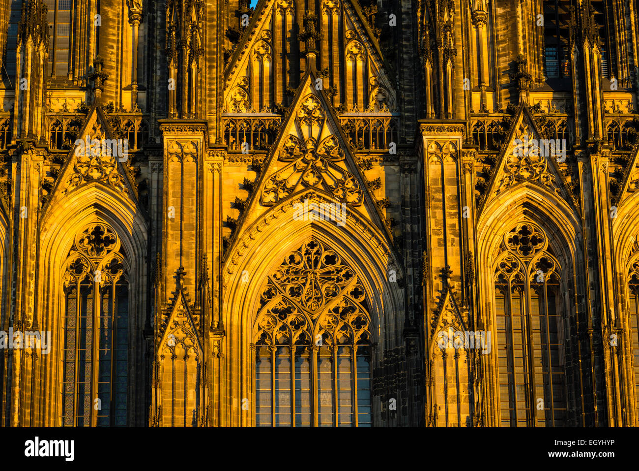 West facade, Cologne Cathedral, Cologne, North Rhine-Westphalia, Germany Stock Photo