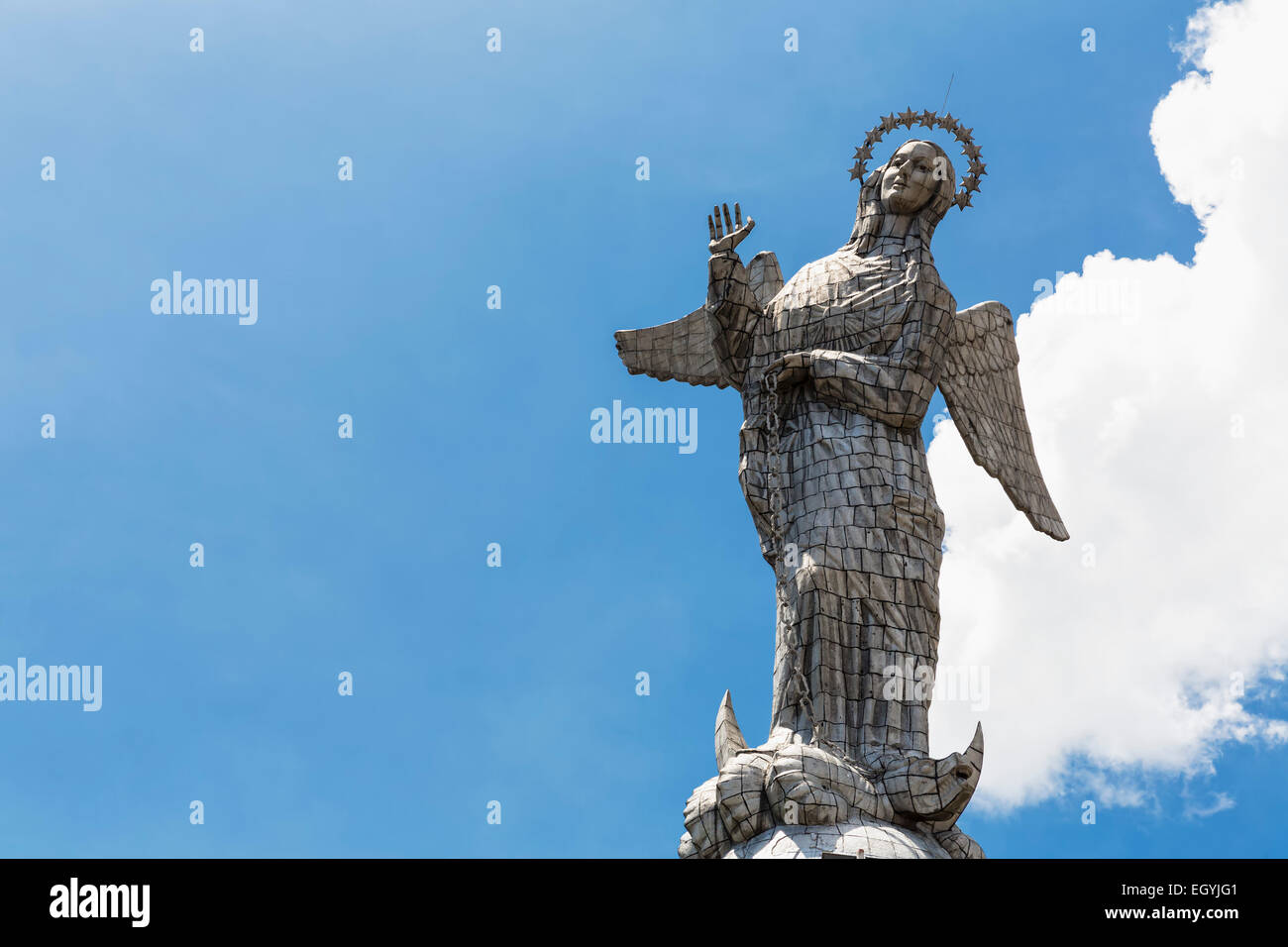 Ecuador, Quito, statue Virgen de Quito on El Panecillo Stock Photo