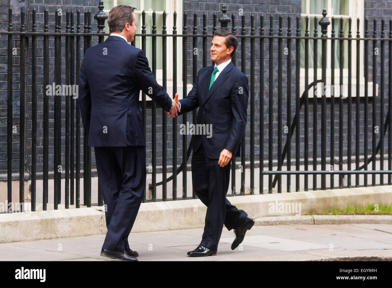 London, UK. 4th March, 2015. President Enrique Pena Nieto arrives at 10 Downing Street for a meeting with Prime Minister David Cameron. Nieto is on a State Visit to the United Kingdom. Credit:  Paul Davey/Alamy Live News Stock Photo