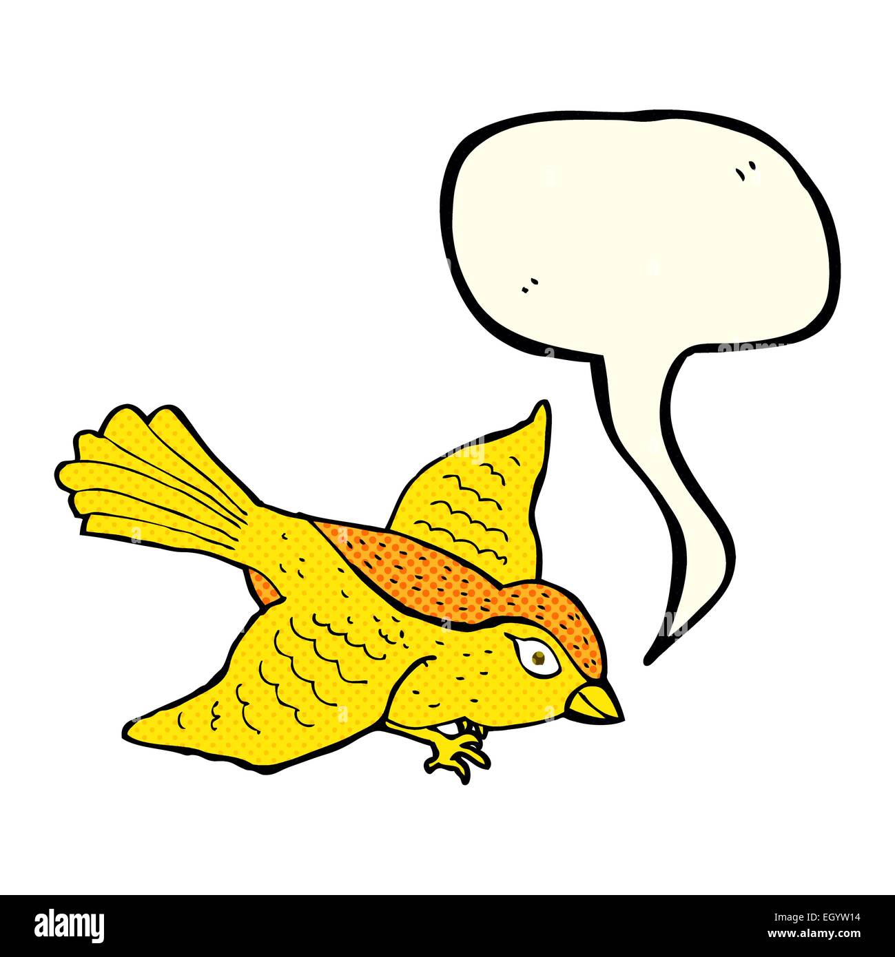 cartoon flying bird with speech bubble Stock Vector Image & Art - Alamy