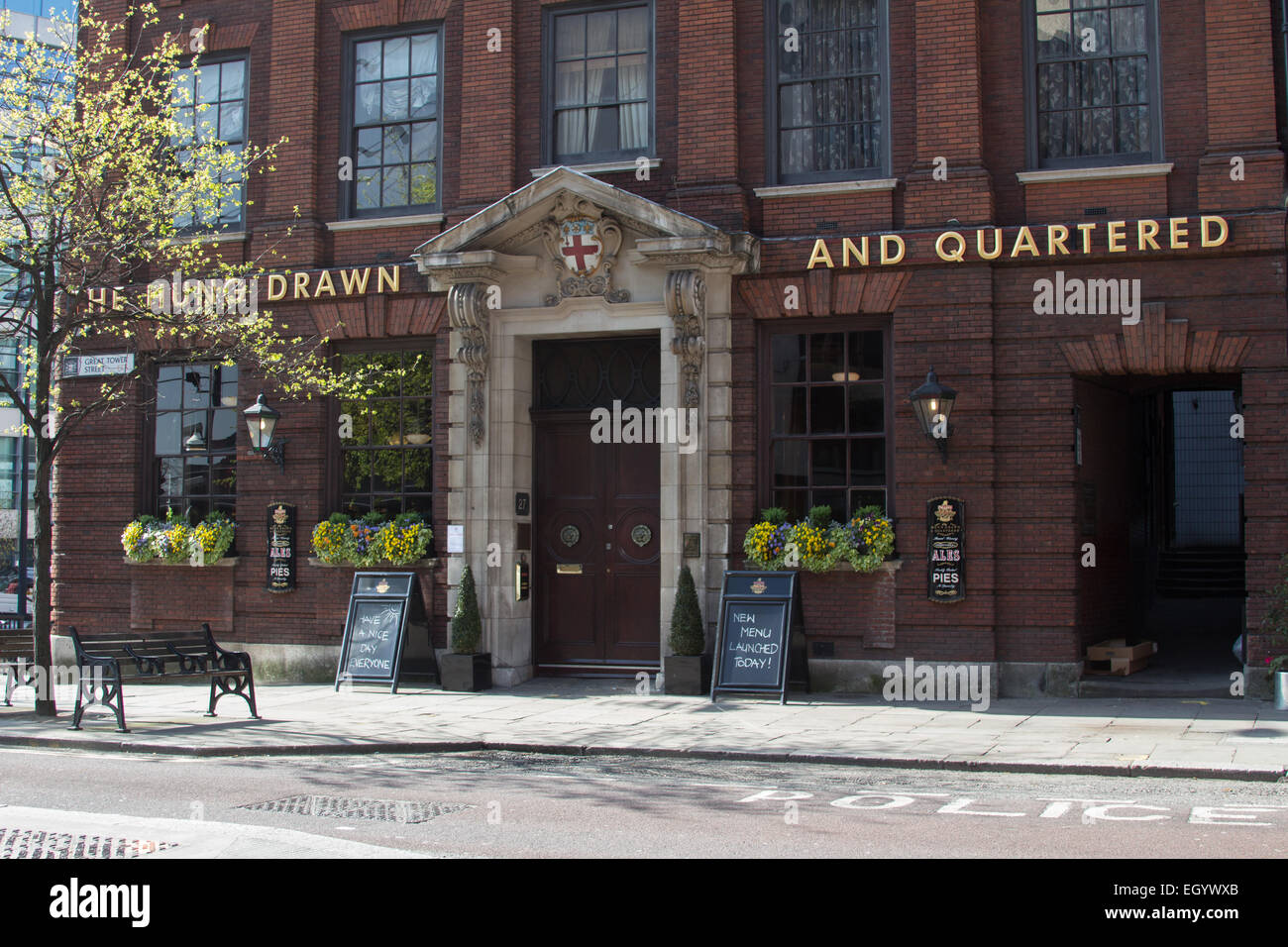 The Hung Drawn and Quartered public house on Great Tower Street London