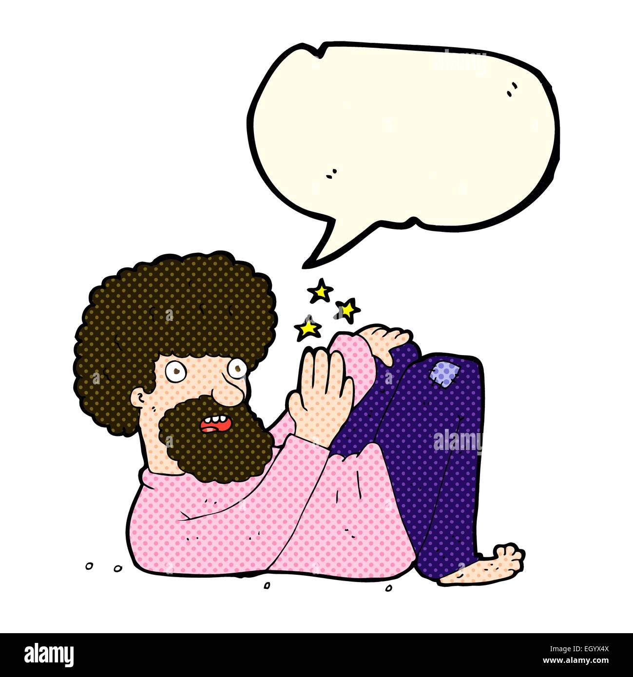 cartoon hippie man with speech bubble Stock Vector Image & Art - Alamy