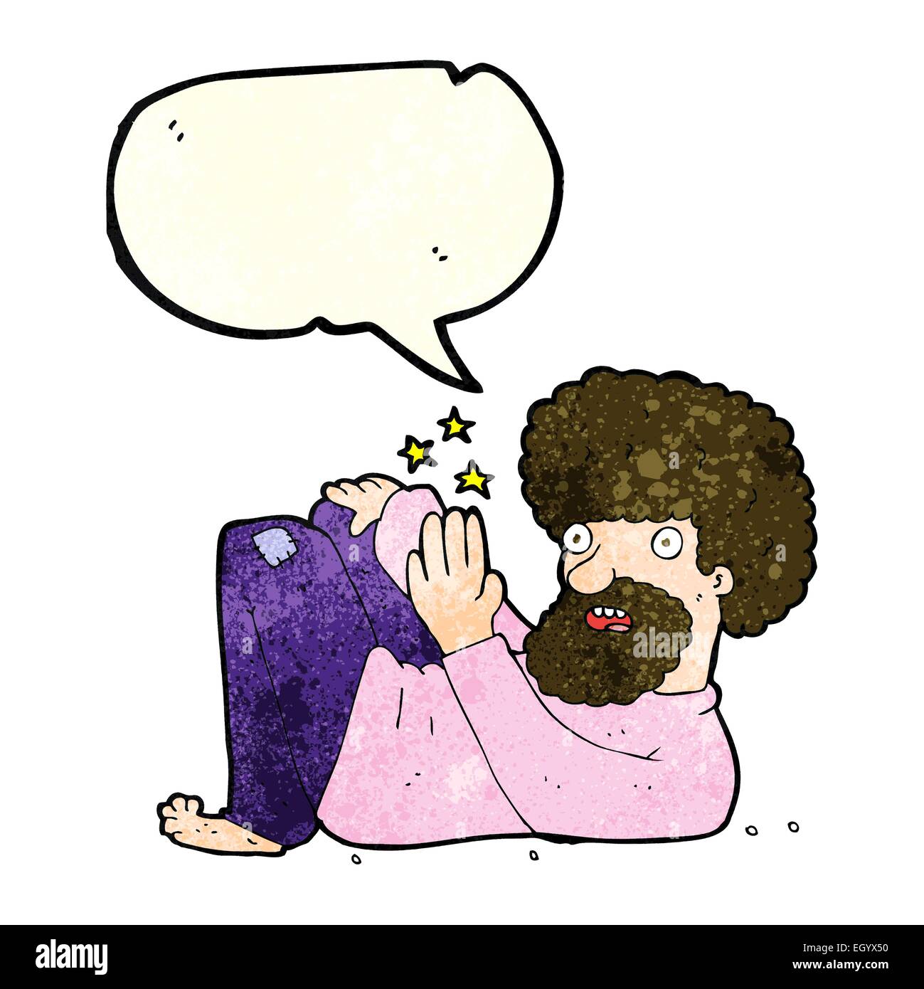 cartoon hippie man with speech bubble Stock Vector Image & Art - Alamy