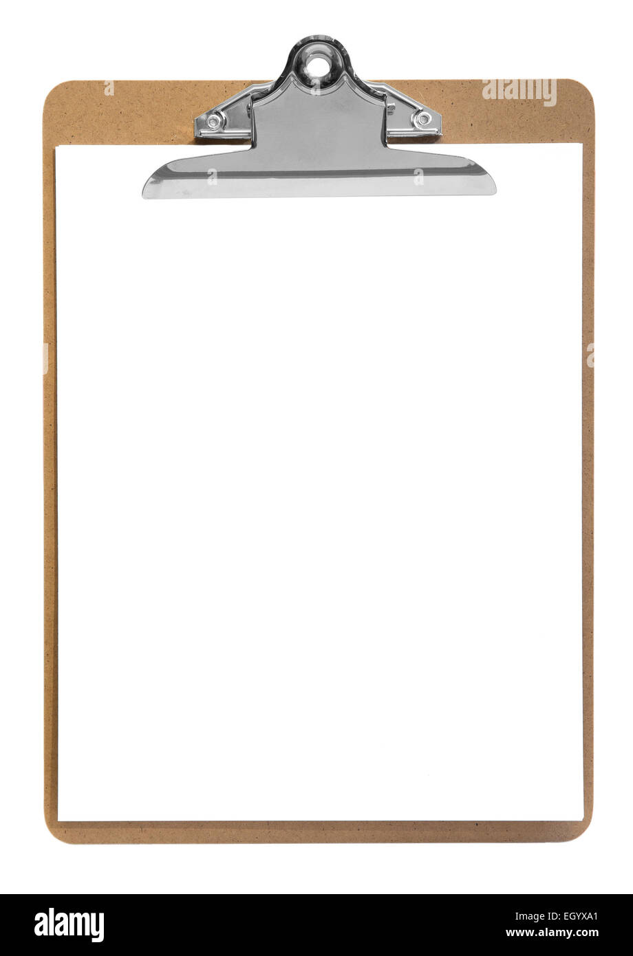 clipboard with paper isolated on white Stock Photo Alamy