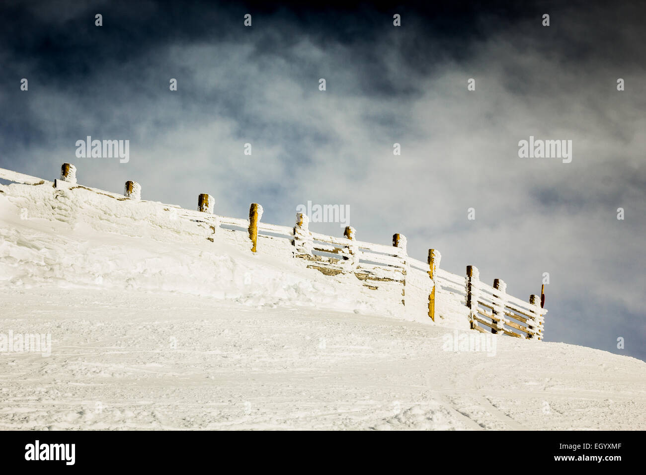 Winter view by the fence hi-res stock photography and images - Alamy
