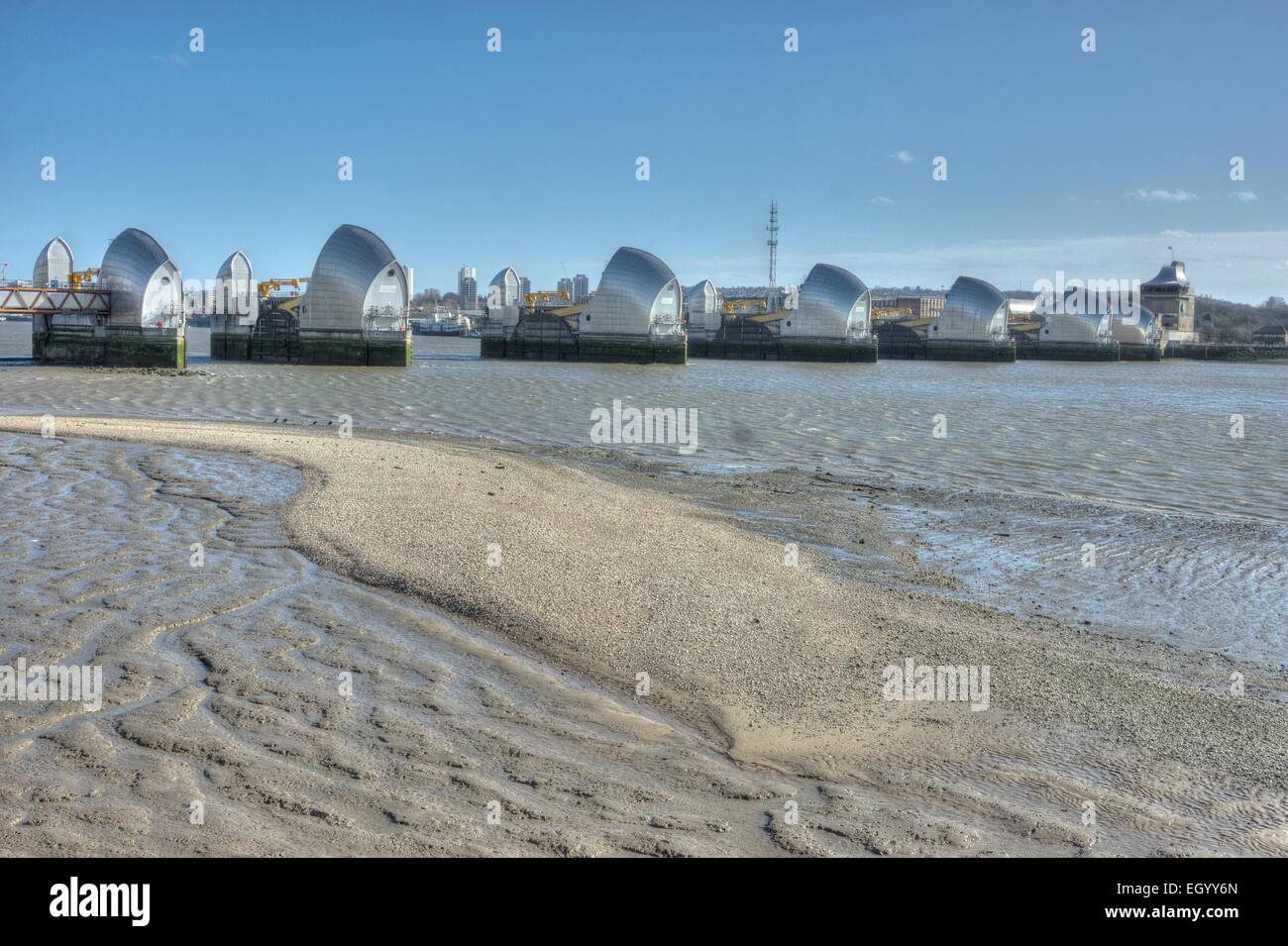 The Thames Barrier,  London Stock Photo