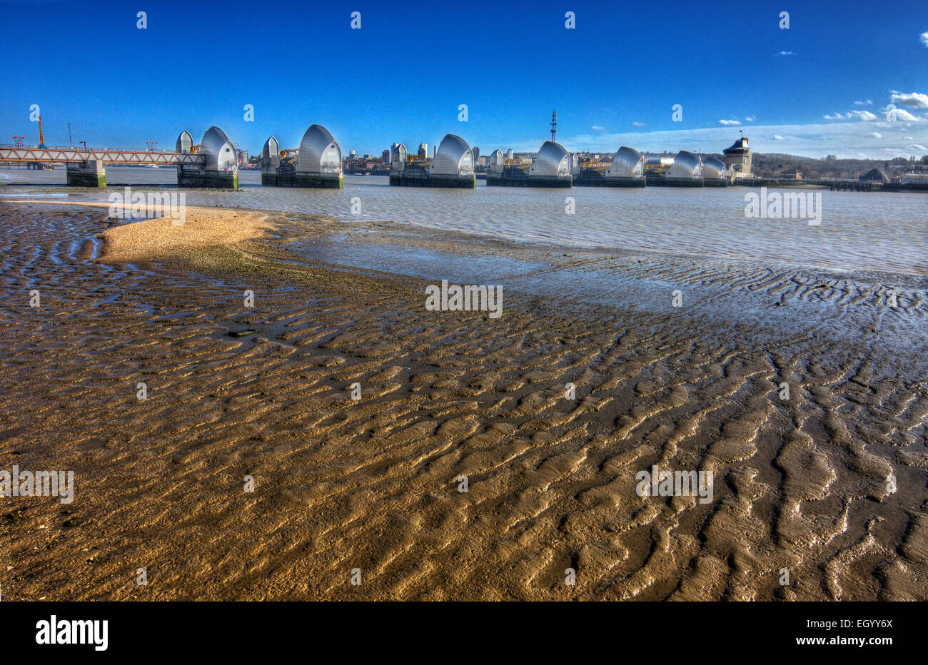 The Thames Barrier,  London Stock Photo
