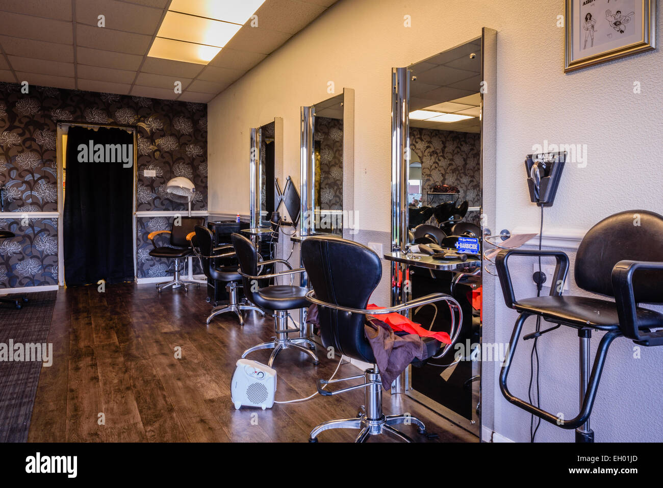 Last days of a hair salon before closing down Stock Photo Alamy