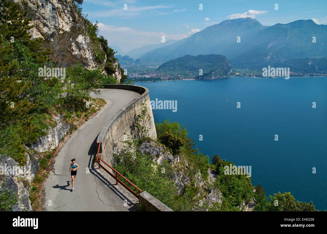 Man running at lake garda hi-res stock photography and images - Alamy