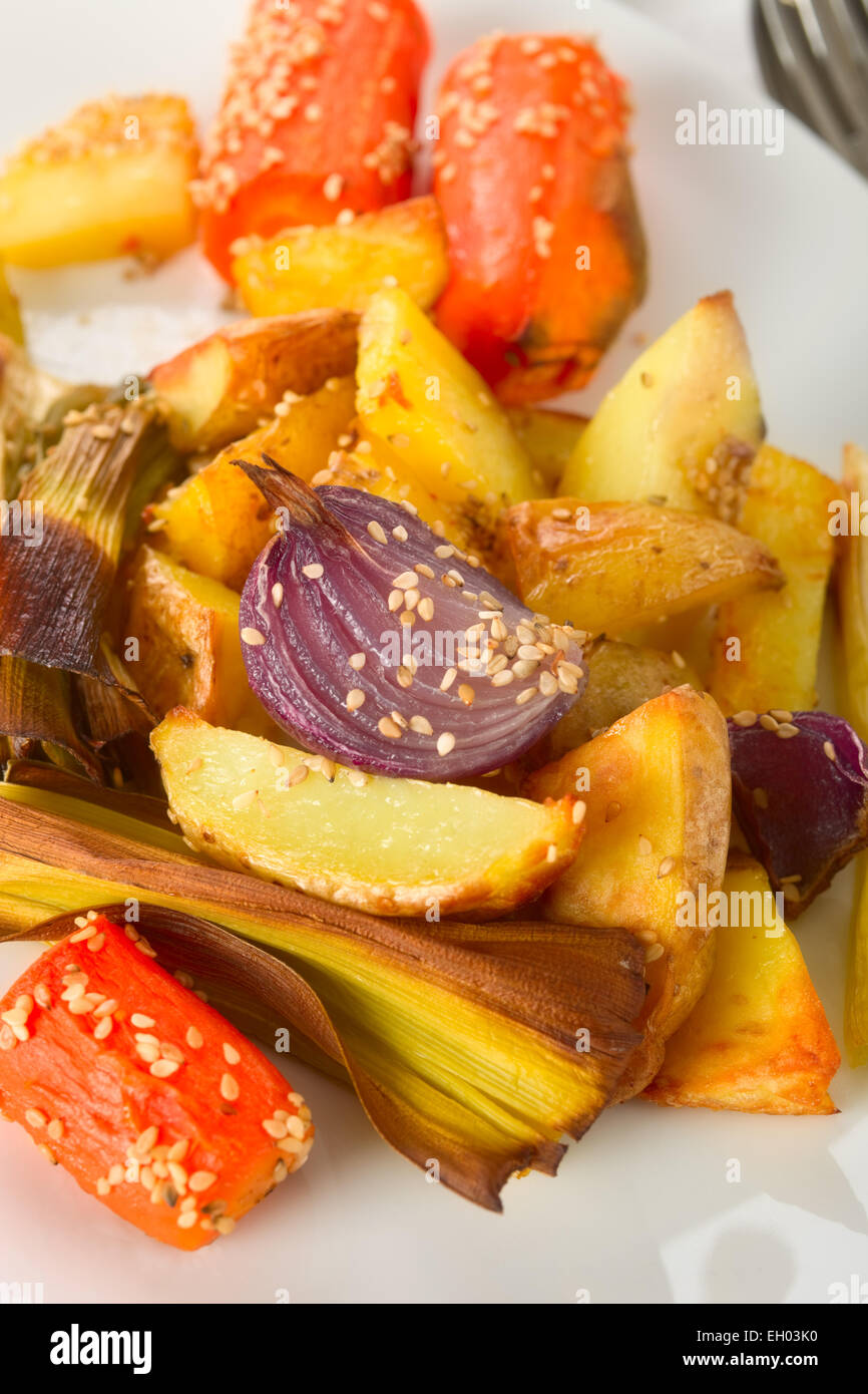 Oven Baked Vegetable Stock Photo - Alamy