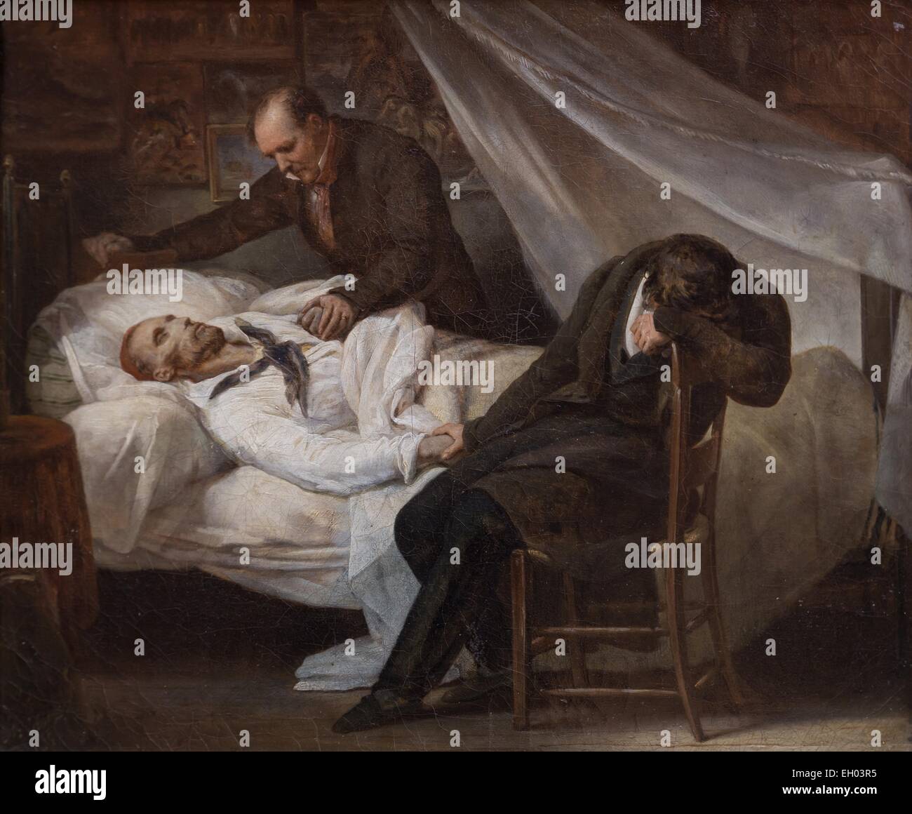 ActiveMuseum 0003350.jpg / Gericault death - oil on canvas At his bedside colonel Bro de Comeres and the painter Pierre-Joseph Dedreux-Dorcy 25/09/2013  -   / 19th century Collection / Active Museum Stock Photo