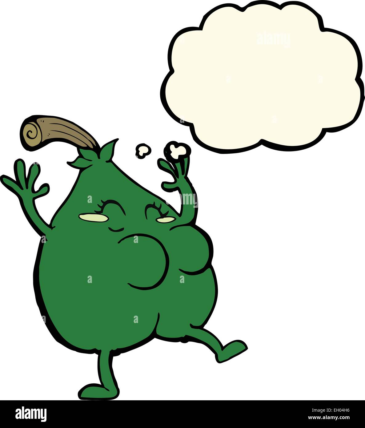 a nice pear cartoon with thought bubble Stock Vector Image & Art - Alamy