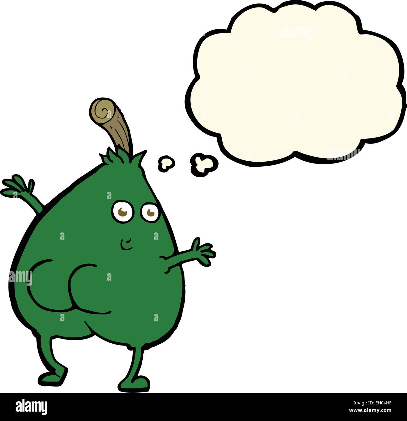 a nice pear cartoon with thought bubble Stock Vector Image & Art - Alamy