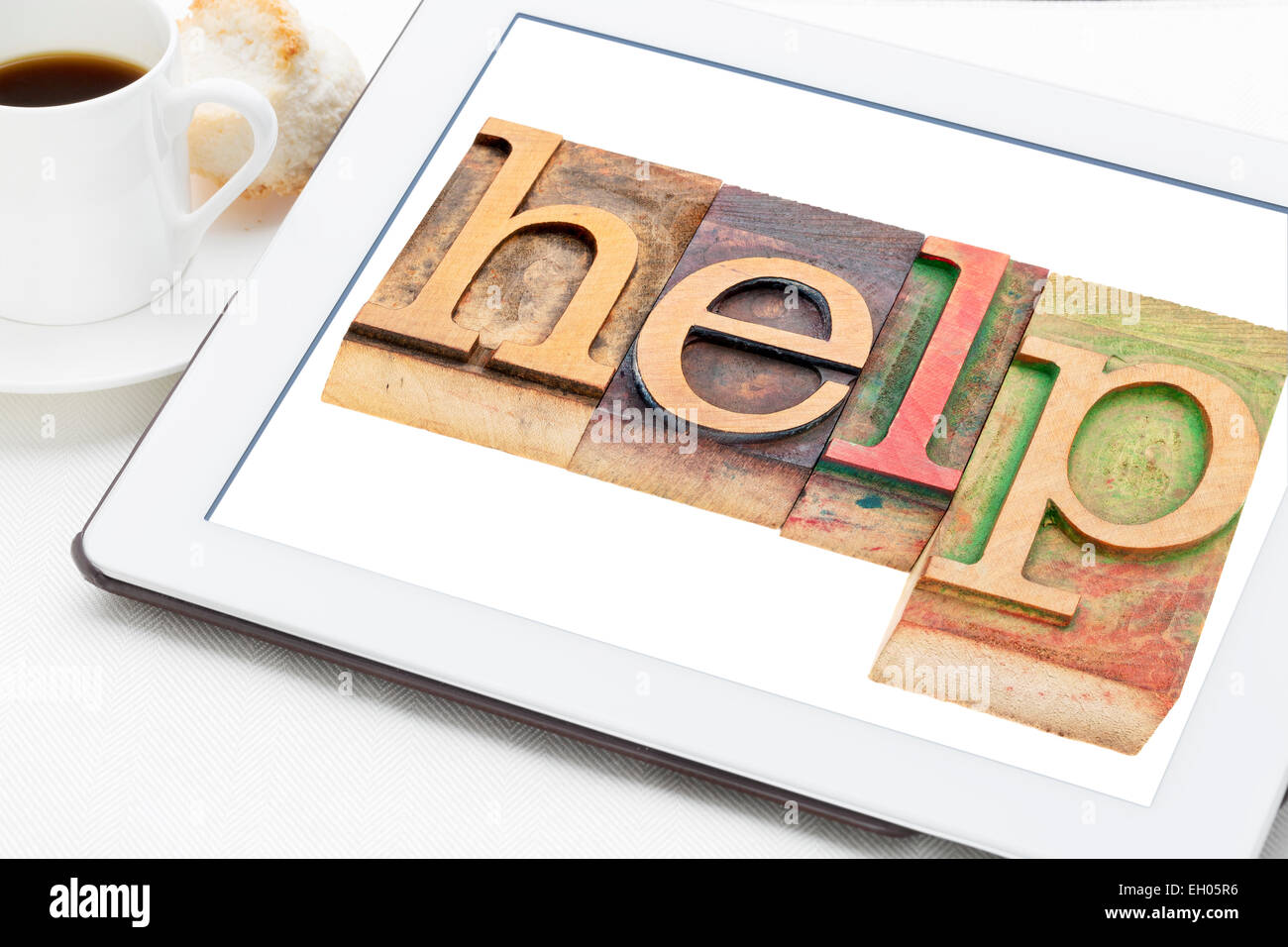 help word typography - text in letterpress wood type blocks on a ...