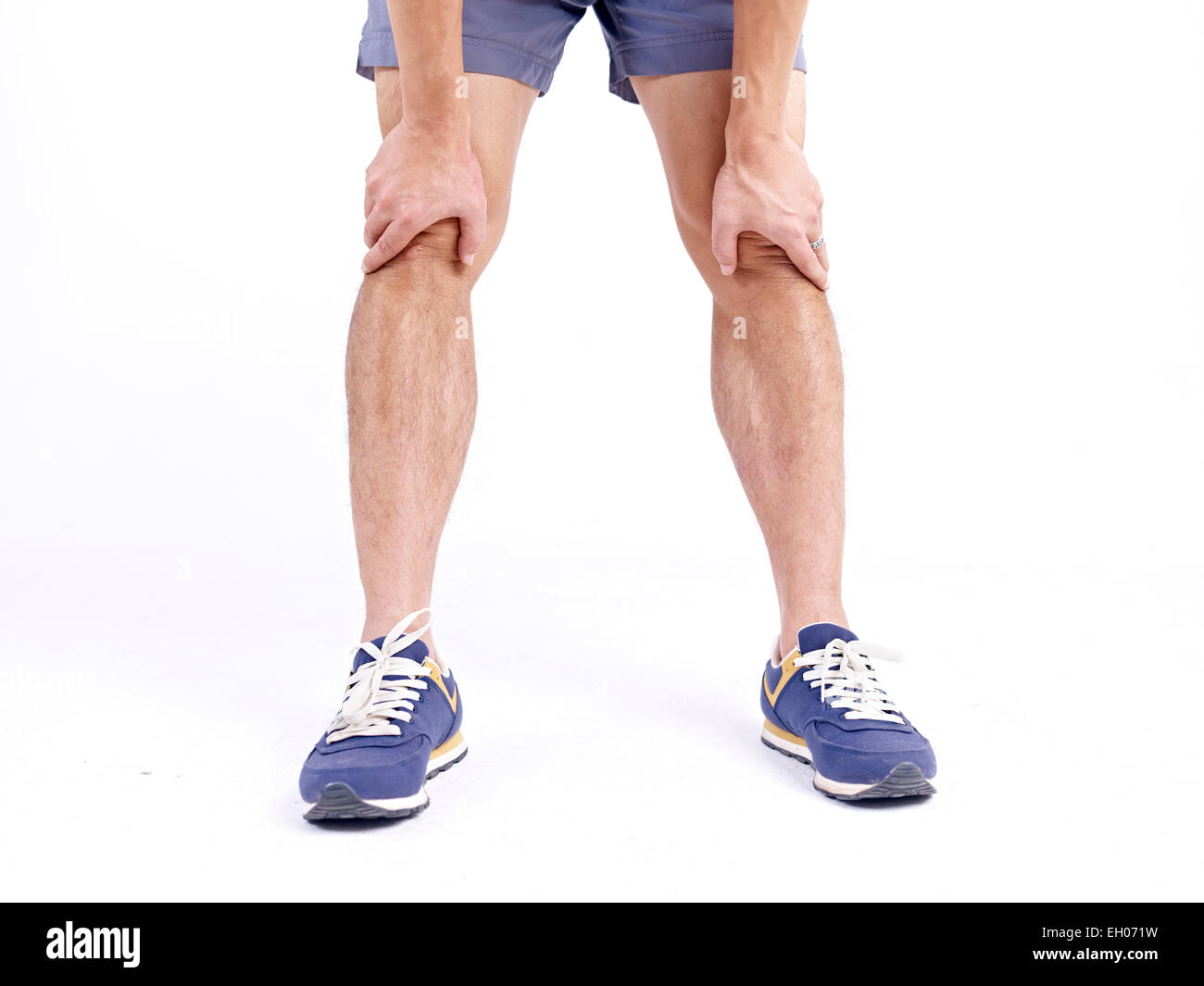 male athlete exercising Stock Photo