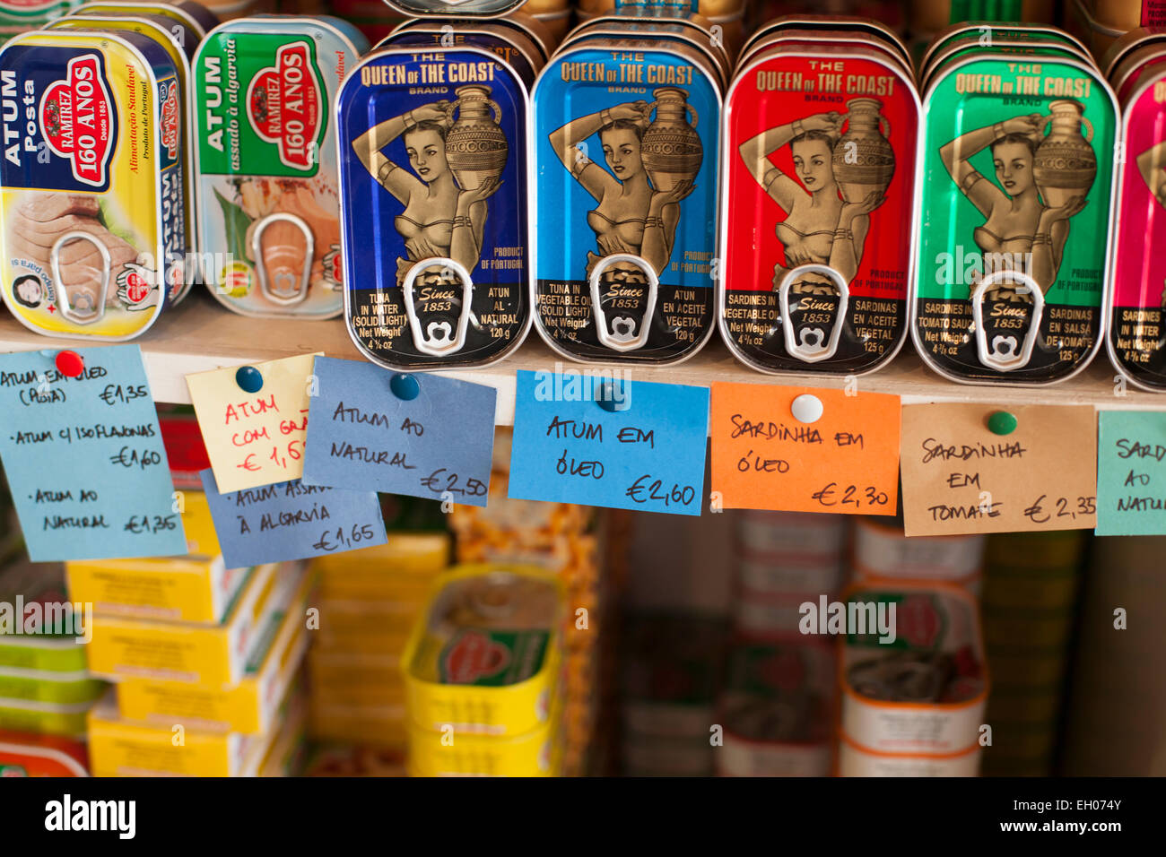 SHOP " A LOJA DAS CONSERVAS " WITH TINNED FISH AT DOWNTOWN LISBON