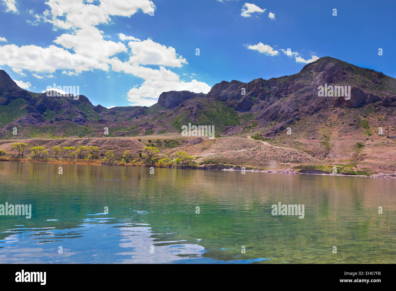 landscape river mountain and cloudy sky Central Asia Stock Photo - Alamy