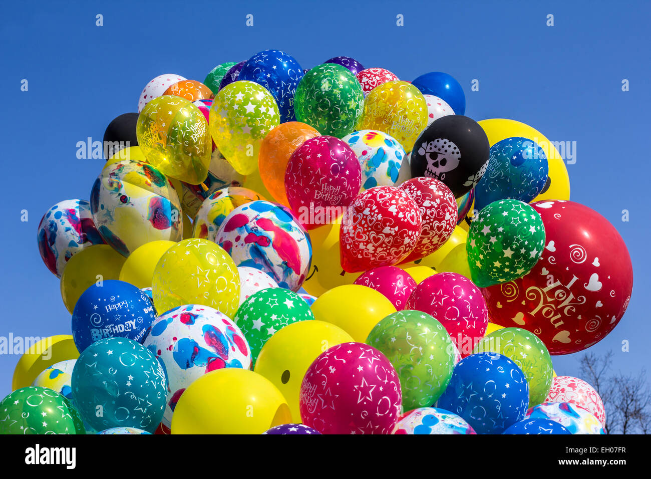 Colorful Air Balloons Set Carnival Happy Surprise Helium String Stock  Illustration - Download Image Now - iStock