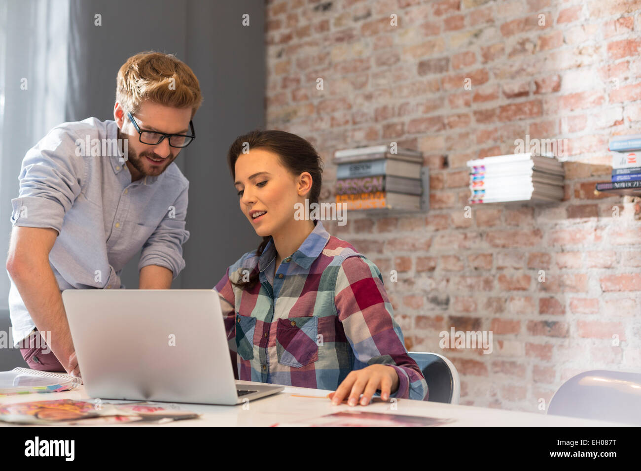 Caucasian young man woman office hi-res stock photography and images ...