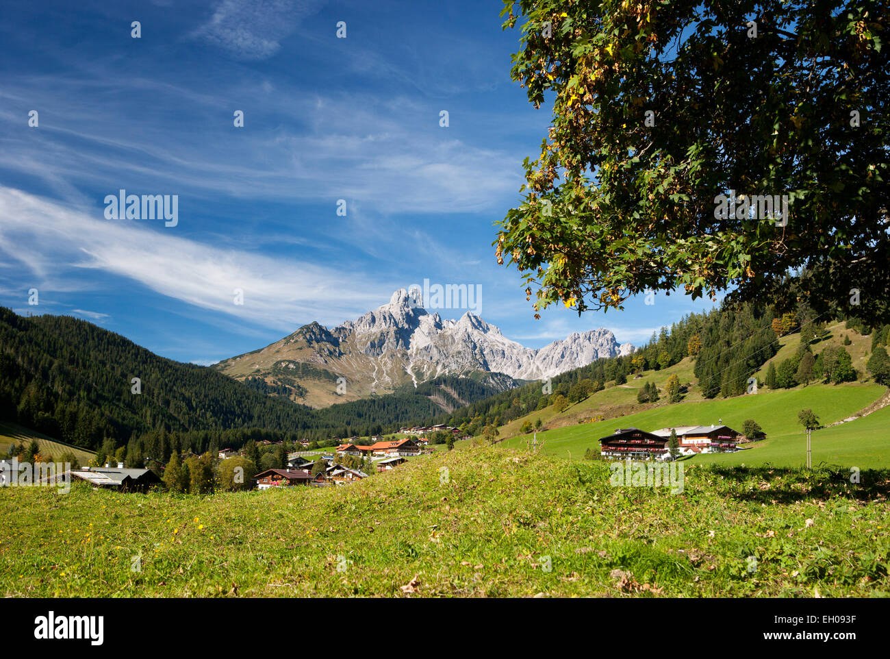 Austria, Filzmoos, Dachstein Mountains, Bischofsmuetze Stock Photo - Alamy