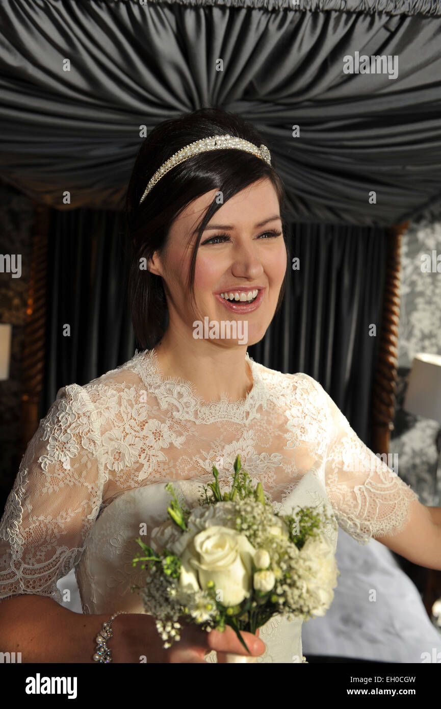 Bride ready for her big day. MODEL RELEASED Stock Photo