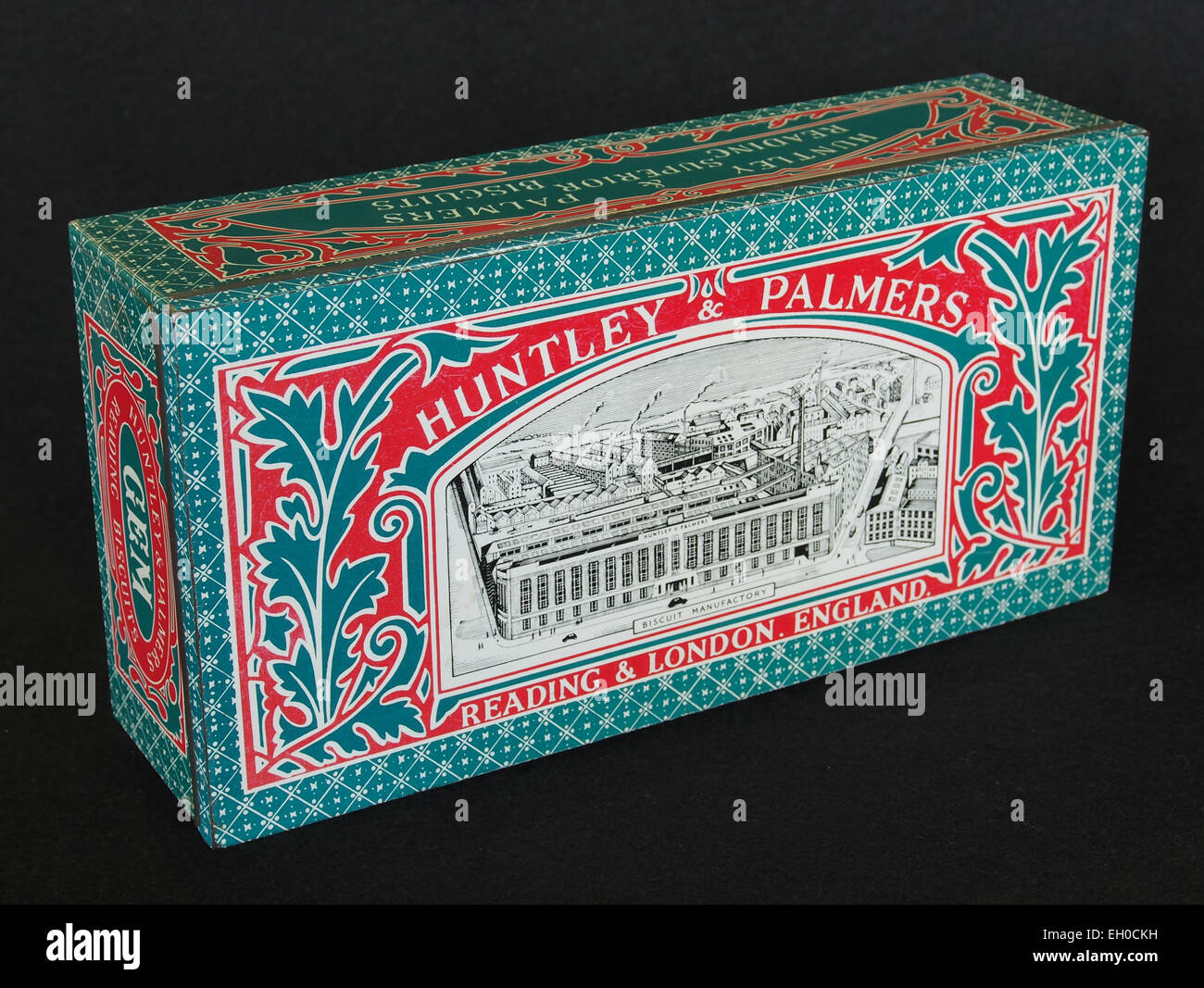 Huntley & Palmers Biscuits tin, photo 1 Stock Photo