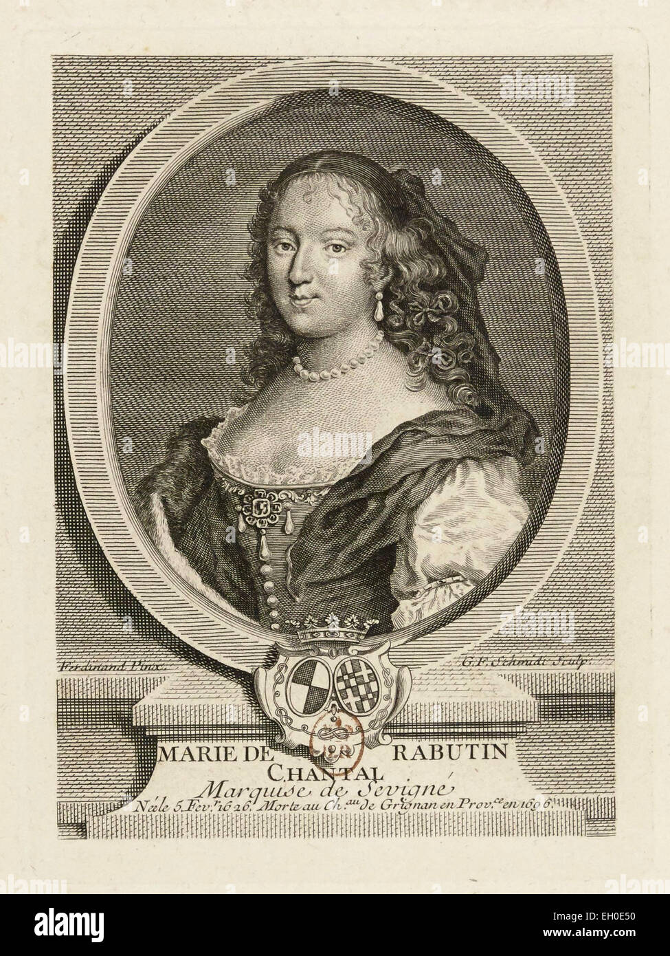 Madame de Sévigné ( 1626 - 1696 ), french writer. Stock Photo