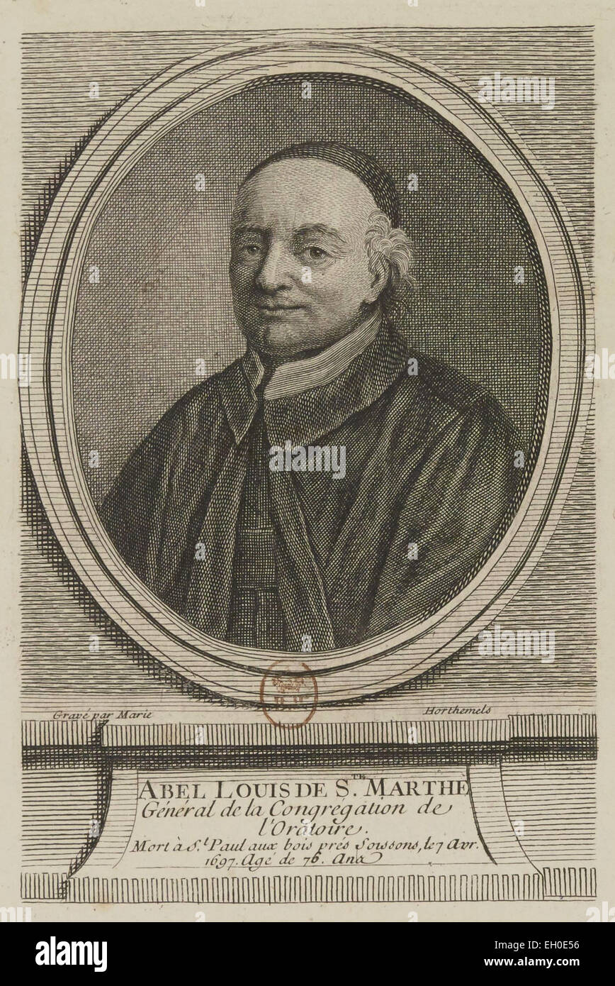 Abel-Louis de Sainte-Marthe (1621 - 1697), General of Oratorians, french jansenist theologian Stock Photo