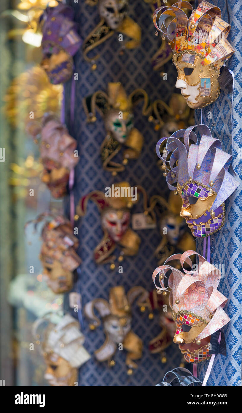 Europe, Italy, Veneto, Venice, Venetian carnival masks Stock Photo