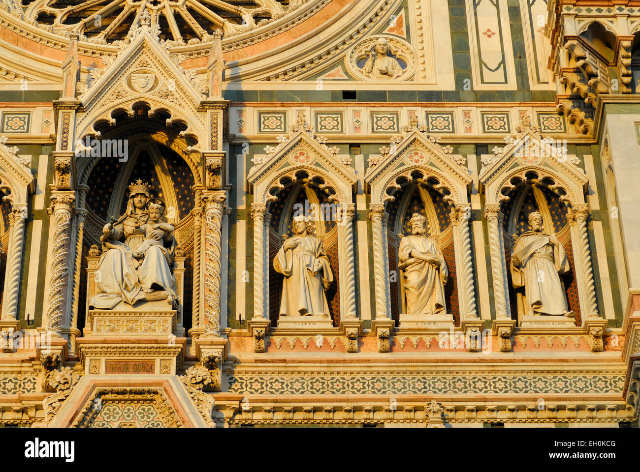 Detail of the Duomo cathedral (Basilica di Santa Maria del Fiore), Florence, Italy Stock Photo