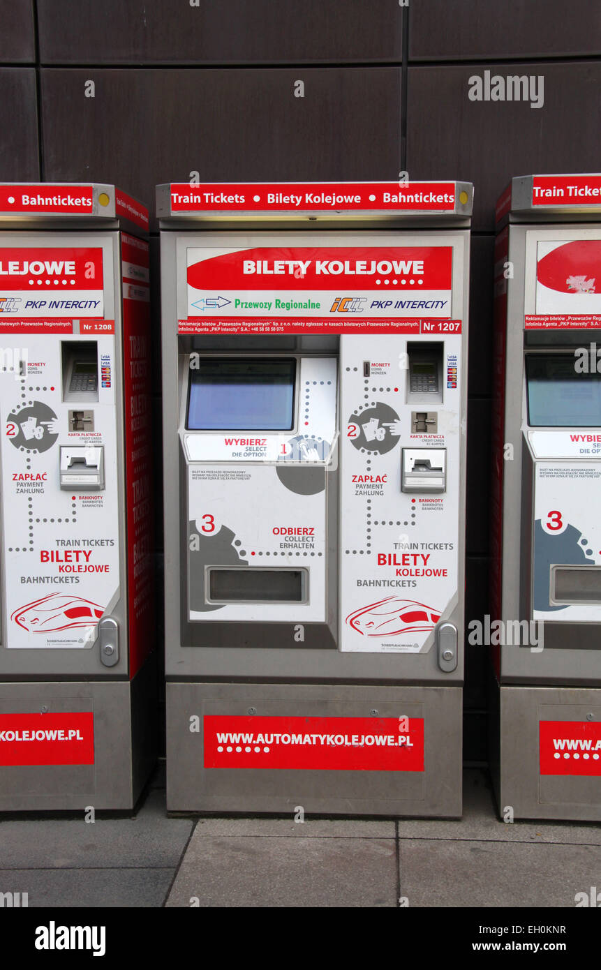 Public Transport Vending Machines at Wroclaw in Poland Stock Photo Alamy