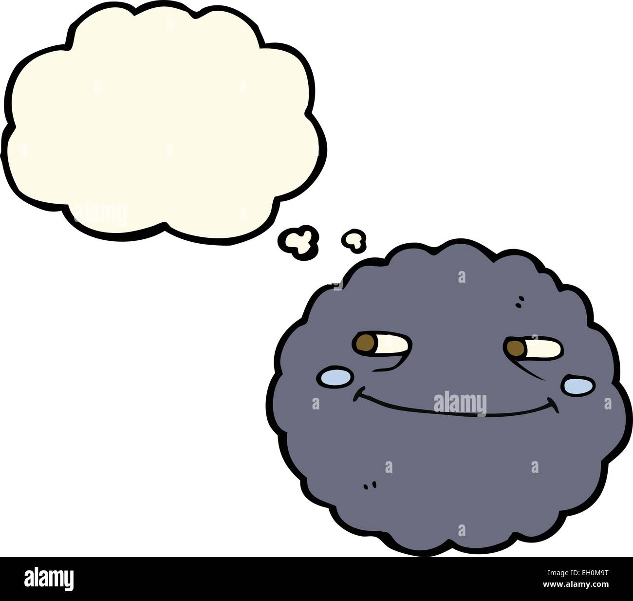 cartoon happy rain cloud with thought bubble Stock Vector Image & Art ...