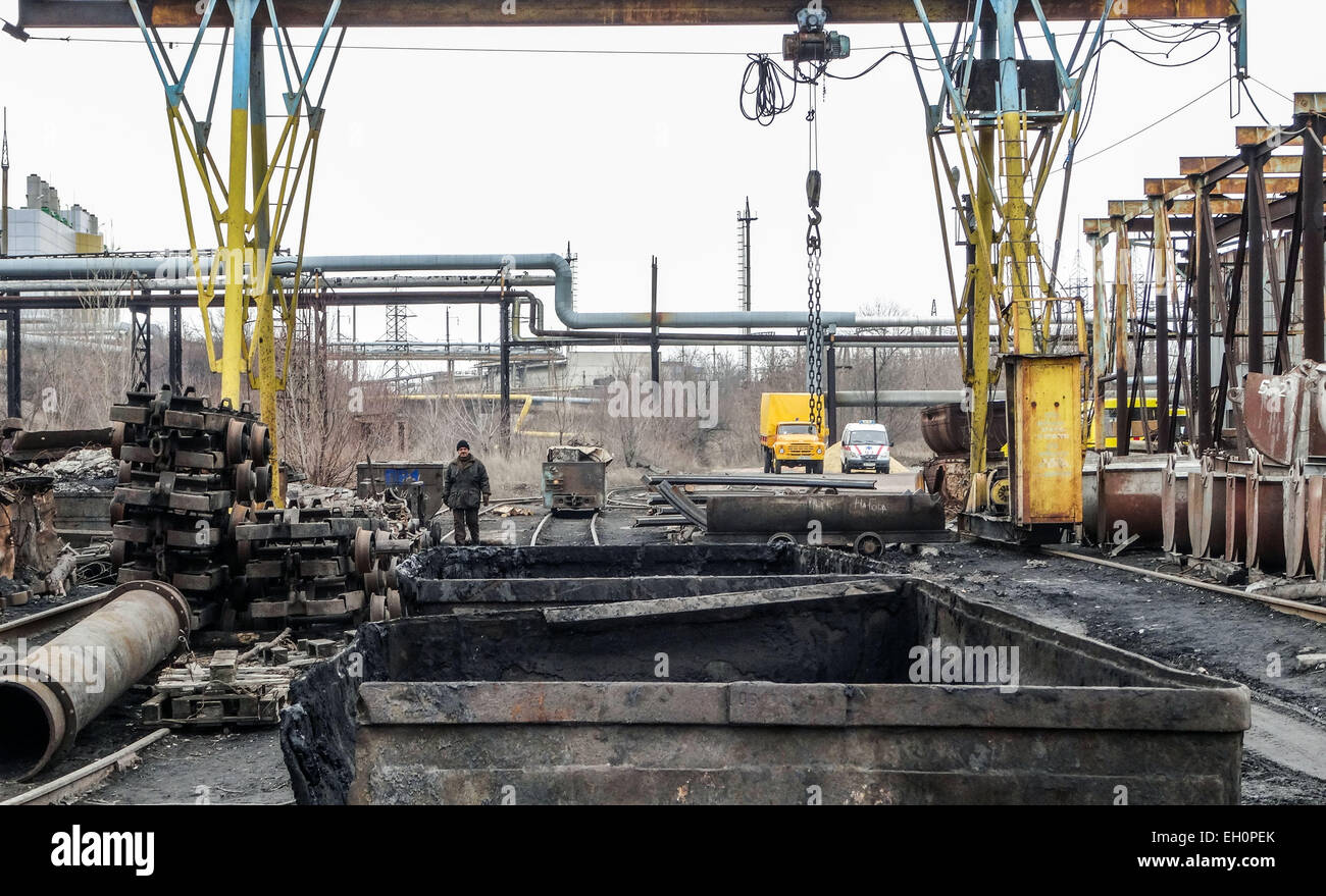 Donetsk, Ukraine. 4th March, 2015. A general of the Zasyadko mine in ...