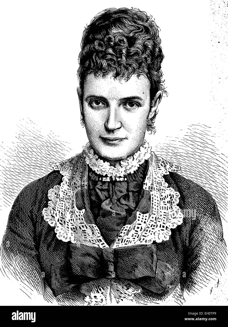 Maria Feodorovna, Empress of Russia, formerly Marie Sophie Frederike Dagmar, Princess of Denmark, 1847-1928, historical illustration, circa 1886 Stock Photo