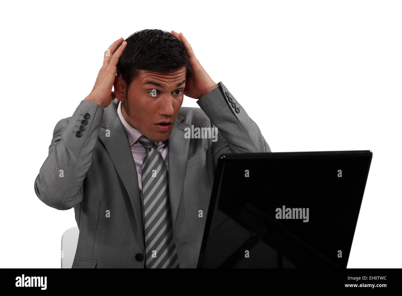 Confused computer shock business hi-res stock photography and images ...
