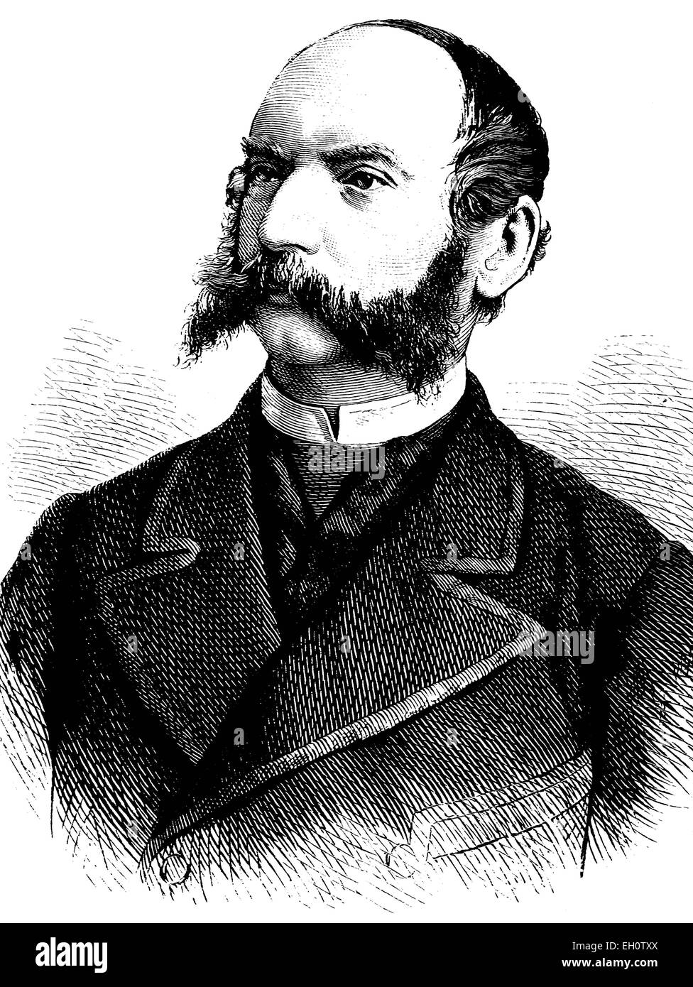 Leopold Friedrich Freiherr von Hofmann, 1822-1885, Austrian diplomat and minister, historical illustration, circa 1886 Stock Photo