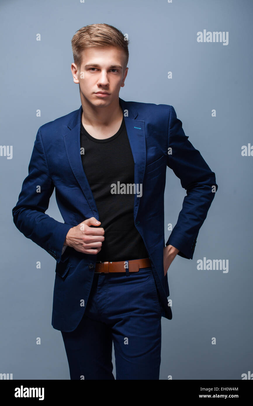 Handsome guy in suit Stock Photo Alamy
