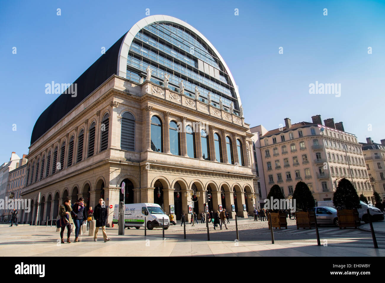 LYON, FRANCE – FEBRUARY, 19, 2015: Grand Opera House (Opéra National de Lyon) is an opera company in Lyon, France Stock Photo