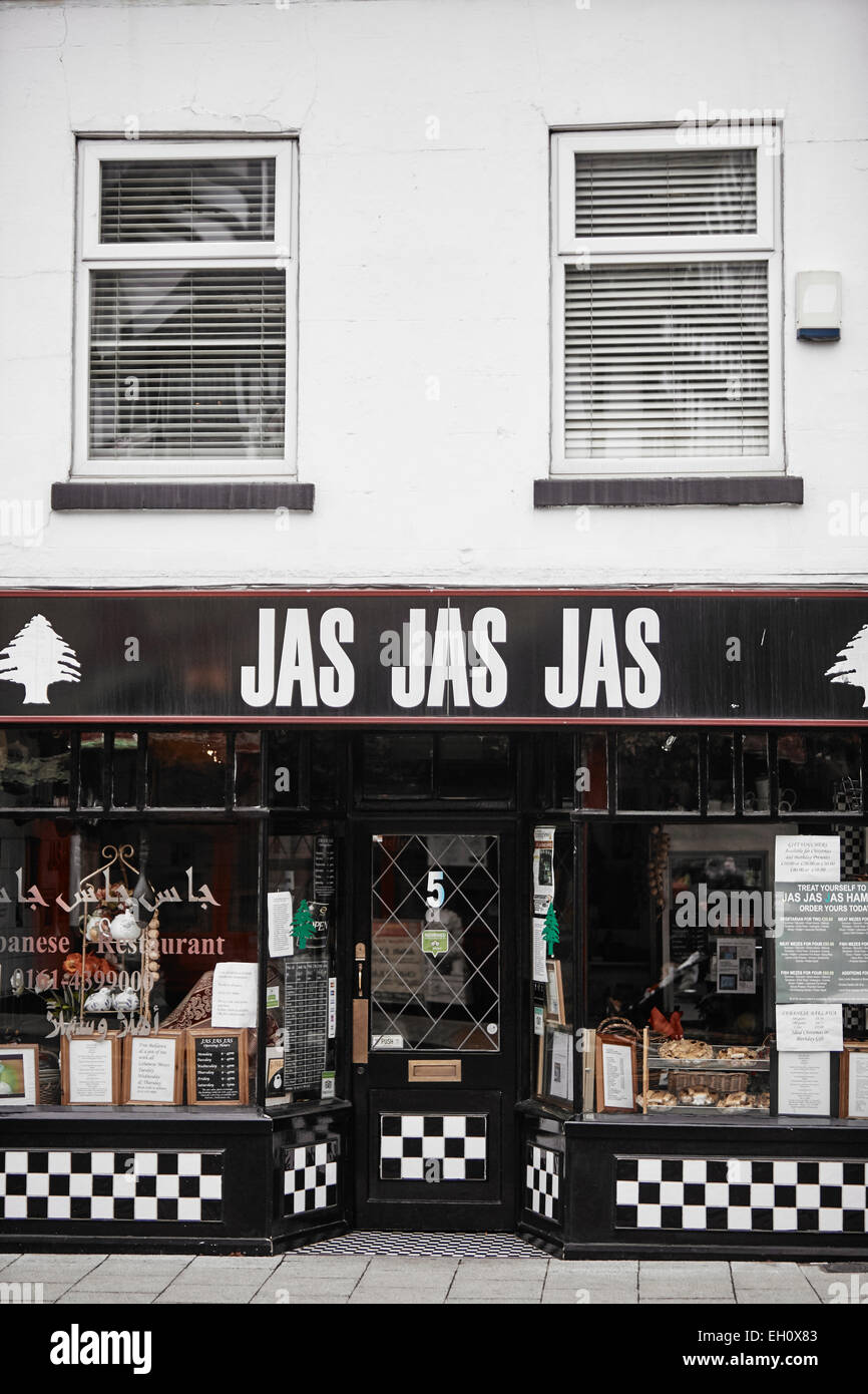 Stockport Manchester JAS JAS JAS delit front exterior in Cheadle village Stock Photo