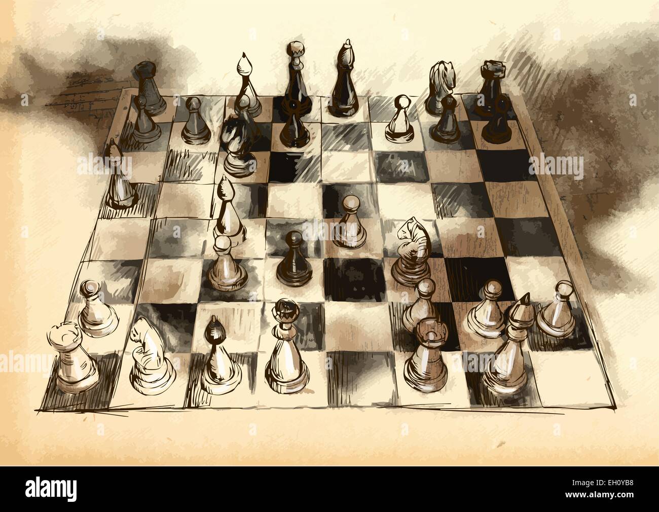 An hand drawn vector picture from series: The World's Great Chess