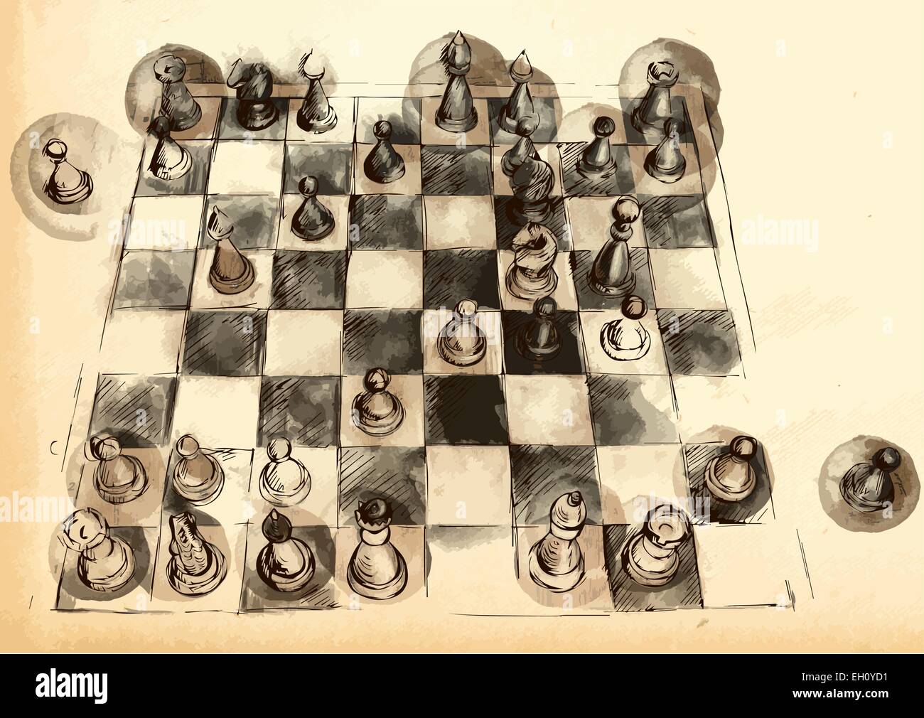 Worlds great chess games karpov - topalov Vector Image