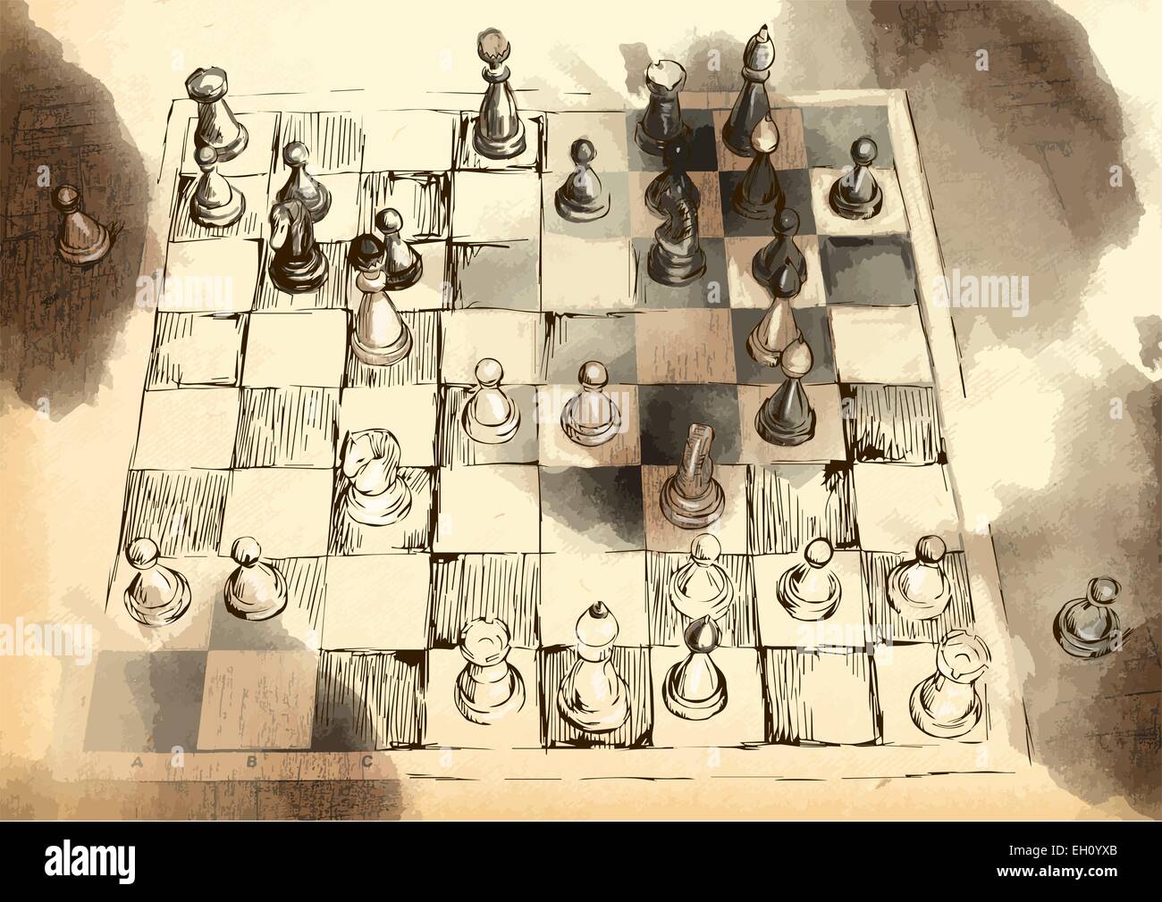 Worlds great chess games karpov - topalov Vector Image