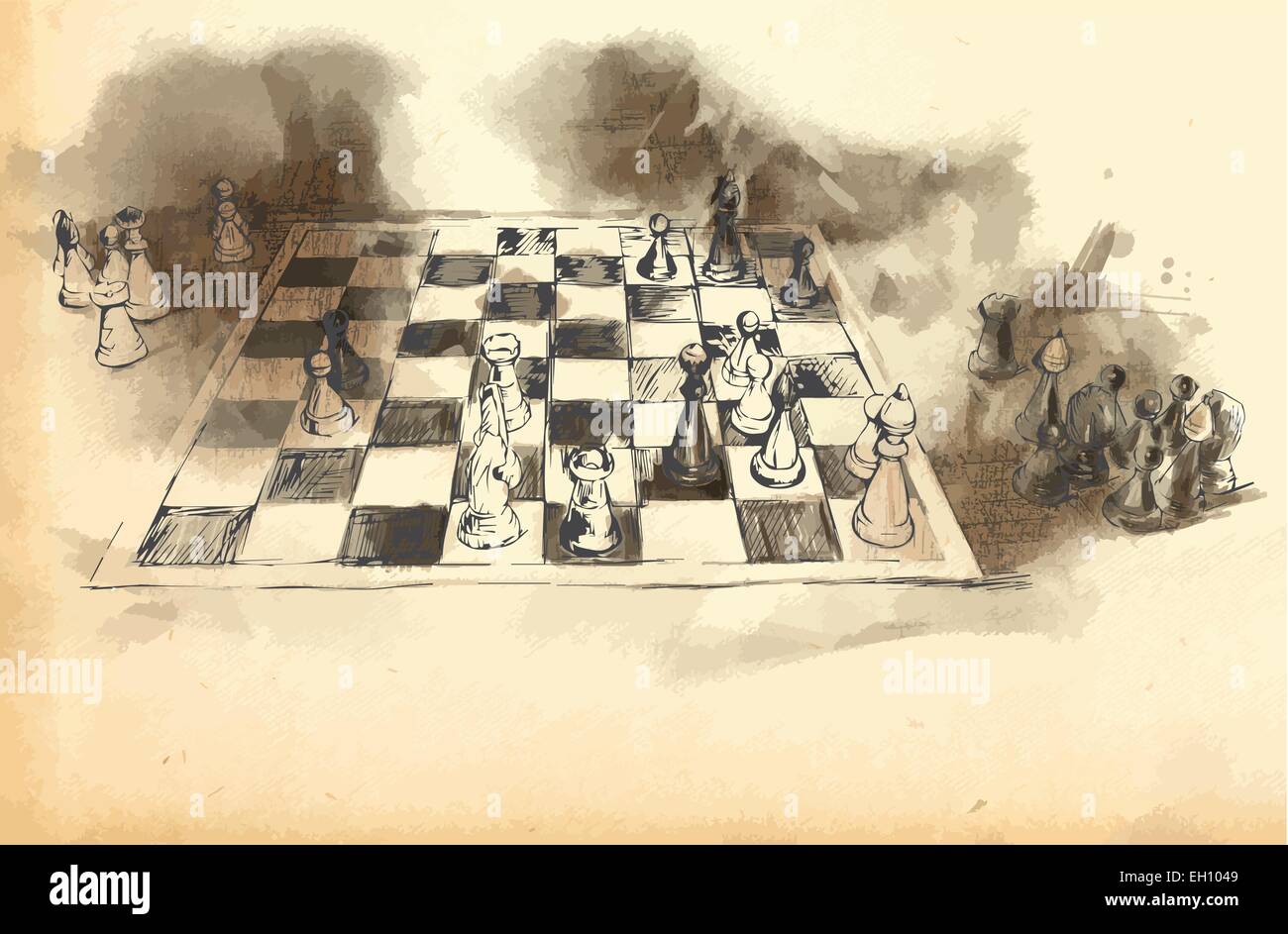 An hand drawn vector picture from series: The World's Great Chess