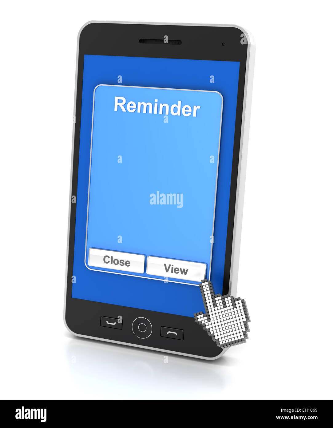 Smartphone reminder Stock Photo