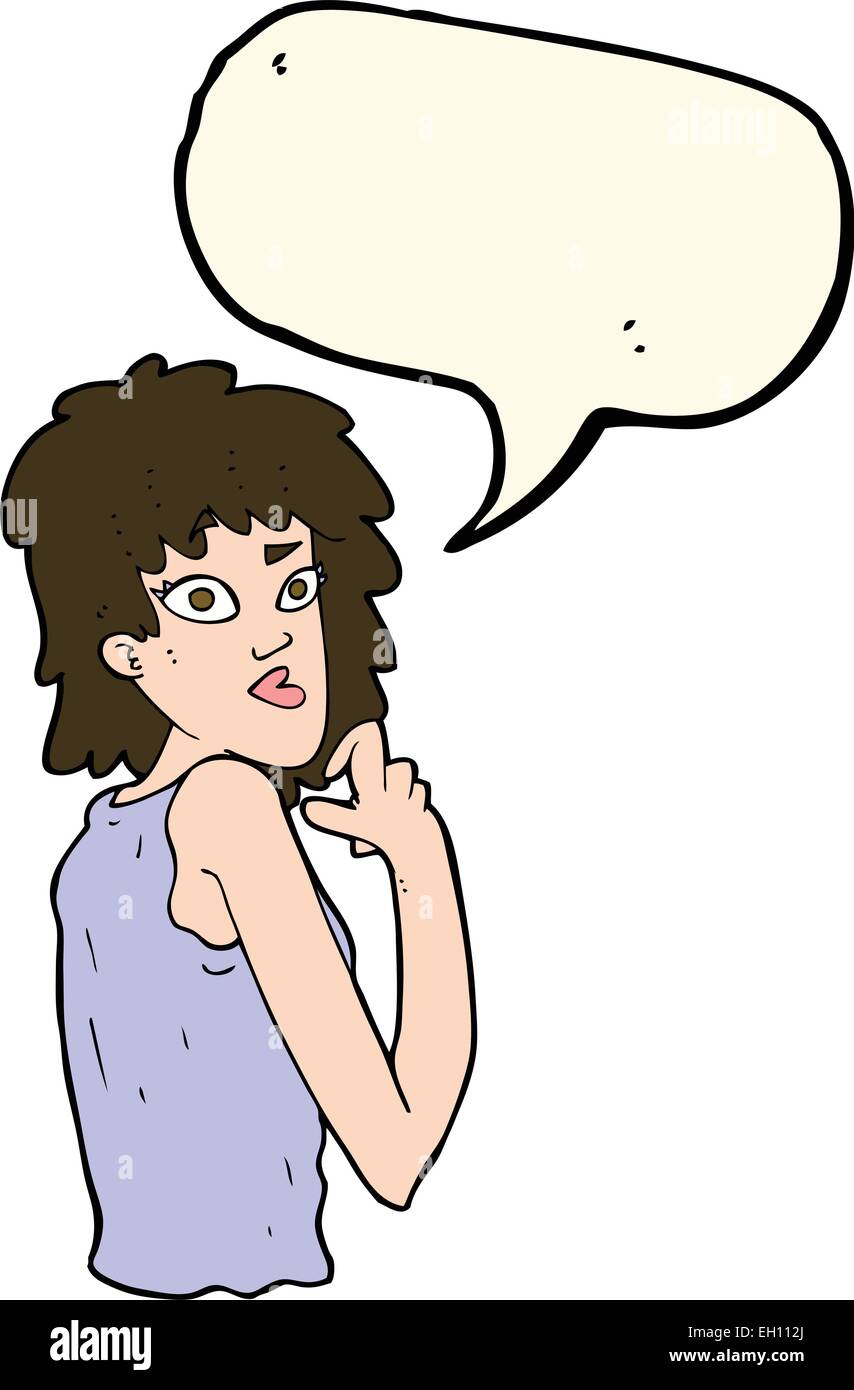 cartoon surprised woman with speech bubble Stock Vector Image & Art - Alamy